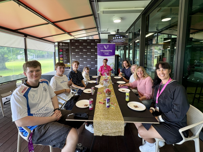 International Volunteer Day Celebration with Volunteering Services Team and Event Volunteers.